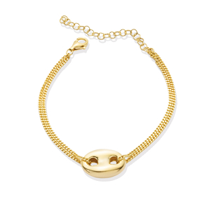 Plain Popular Charm Gourmet Chain Silver Charm Bracelet