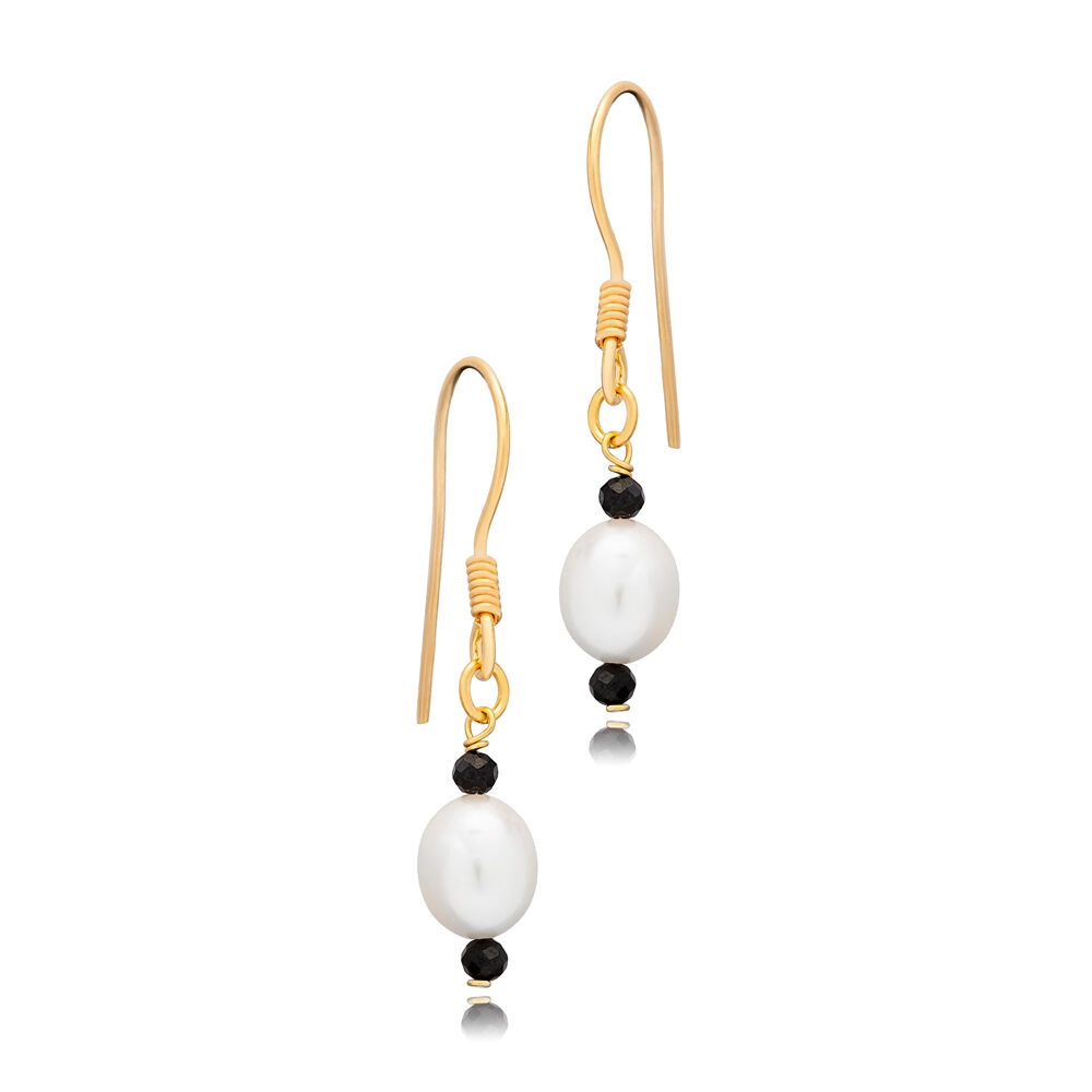 Pearl 925 Sterling Silver Hook Earrings