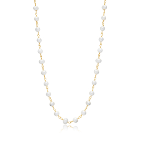 Dainty Pearl Design Chain Wholesale 925 Silver Necklace Jewelry