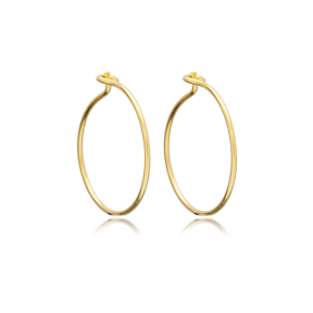 Plain Simple Jewelry Design Wholesale Silver Hoop Earrings