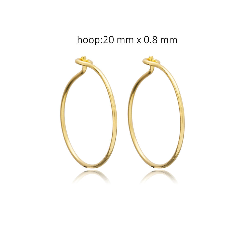 Plain Simple Jewelry Design Wholesale Silver Hoop Earrings