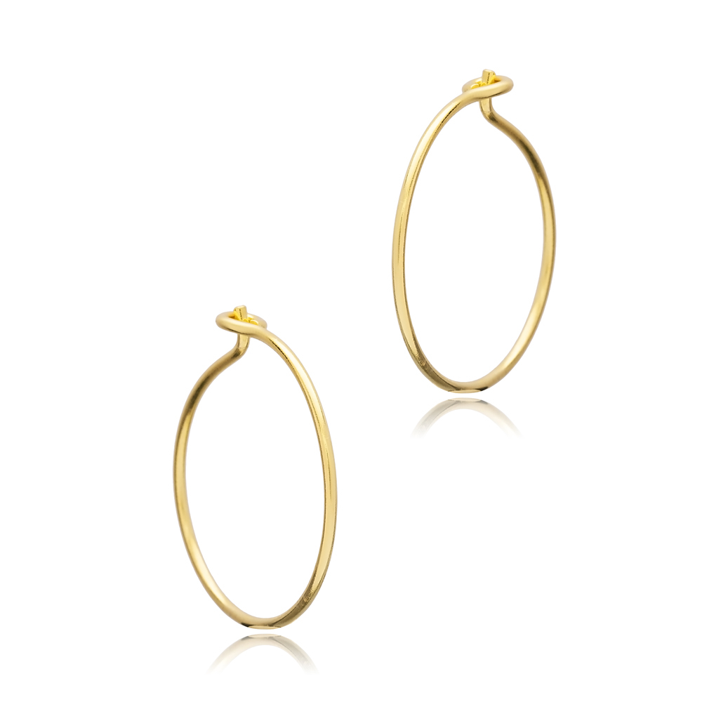 Plain Simple Jewelry Design Wholesale Silver Hoop Earrings