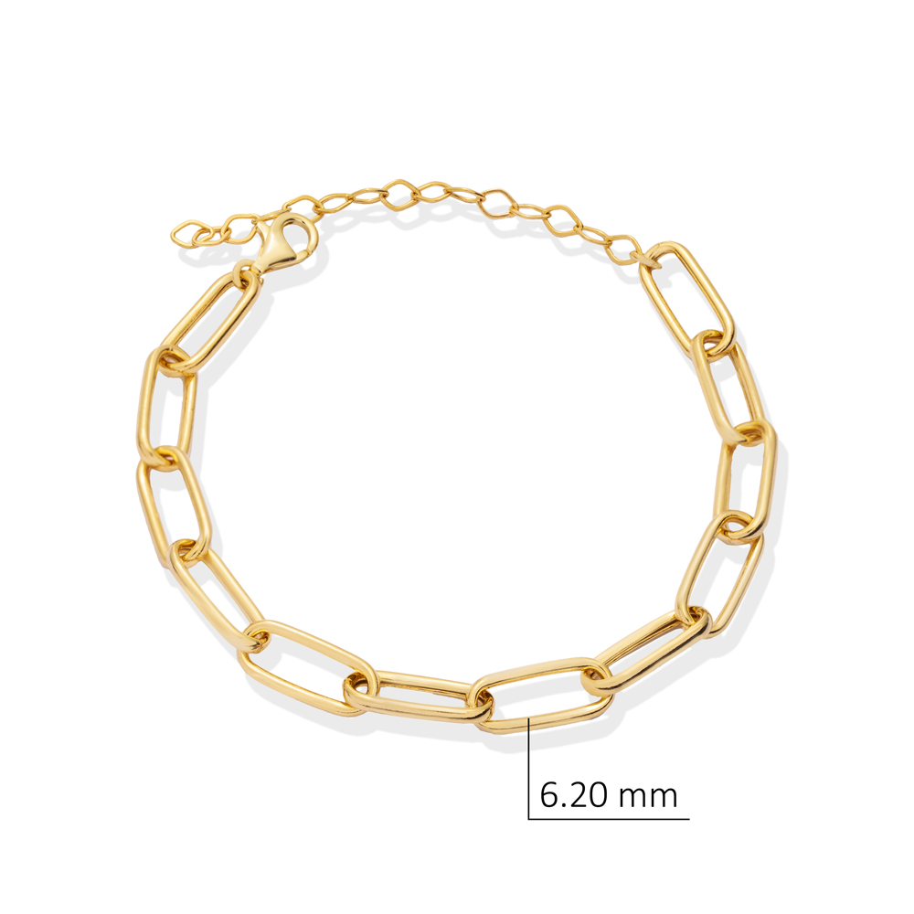 Link Chain Design Dainty Bracelet Wholesale Silver Jewelry