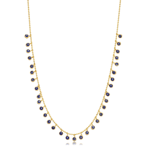 Evil Eye Shaker Necklace Wholesale Sterling Silver Jewelry