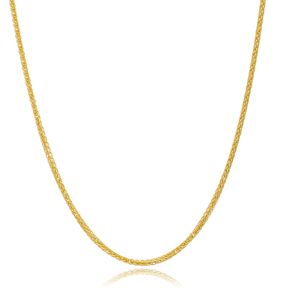 Elegant Design Fox Tail Thin Sterling Silver Chain