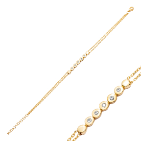 Round Charm Wholesale Sterling Silver Bracelet