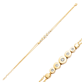 Round Charm Turkish Sterling Silver Bracelet