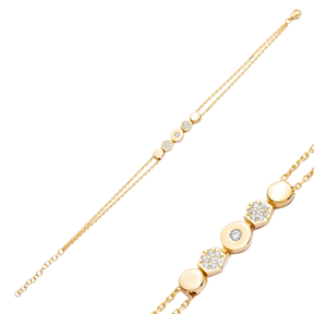 Hexagon Charm Handmade 925 Sterling Silver Bracelet