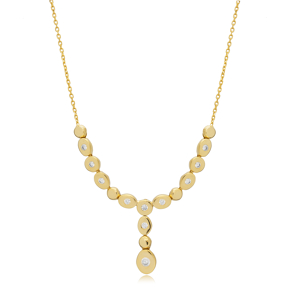 Oval Shape Zircon Stone Y Necklace Wholesale Jewelry