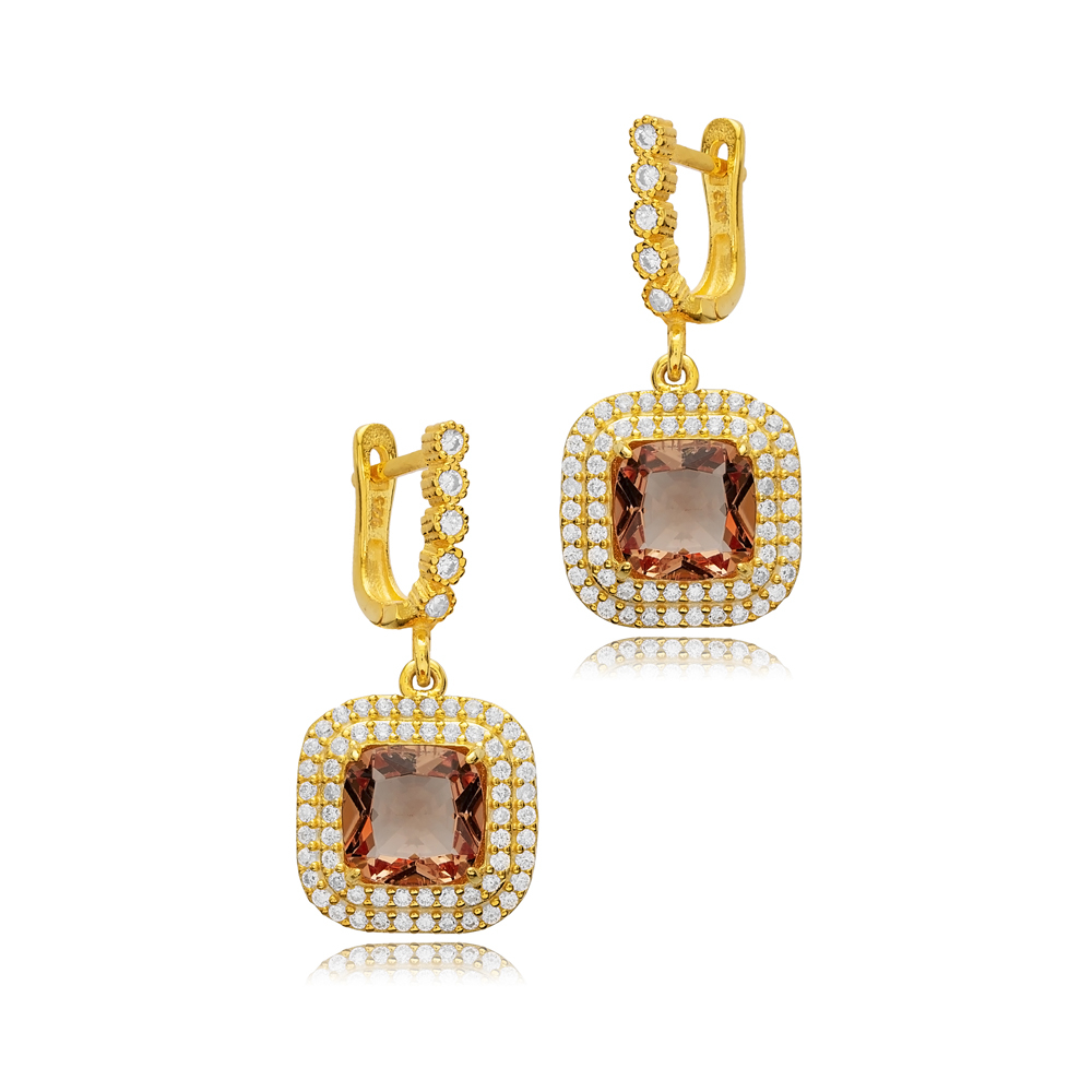 Square Zultanite Dangle Earrings