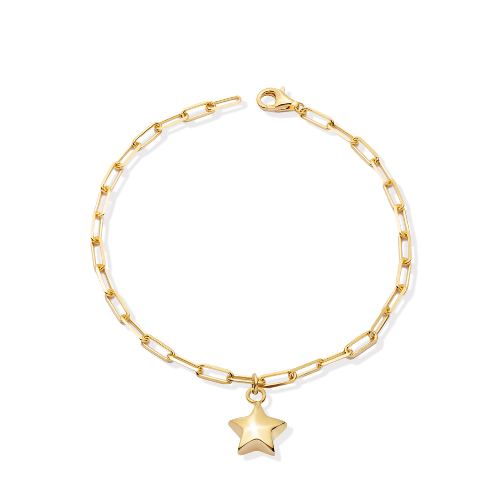 Star Shape Charm Anklet Silver Jewelry