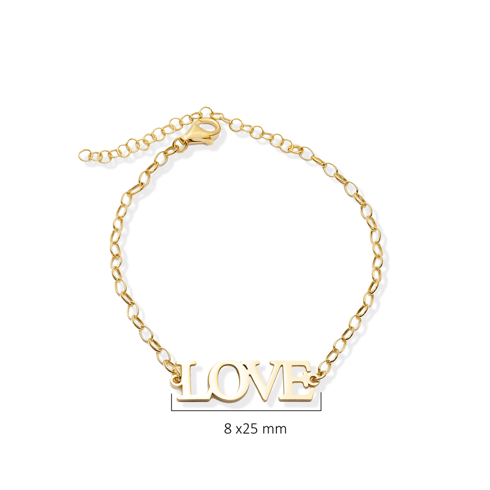 Love Letter Chain 925 Silver Charm Bracelet