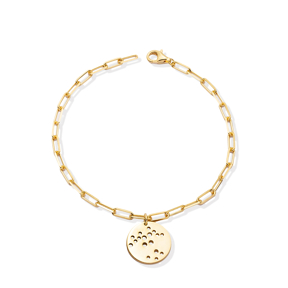 Hole Plain Chain Bracelet 925 Silver Jewelry