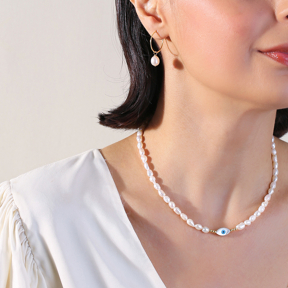 Pearl Wholesale Silver Hoop Earrings