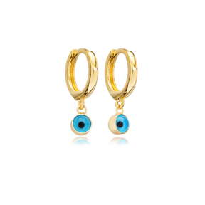 Evil Eye Design Silver Dangle Earring