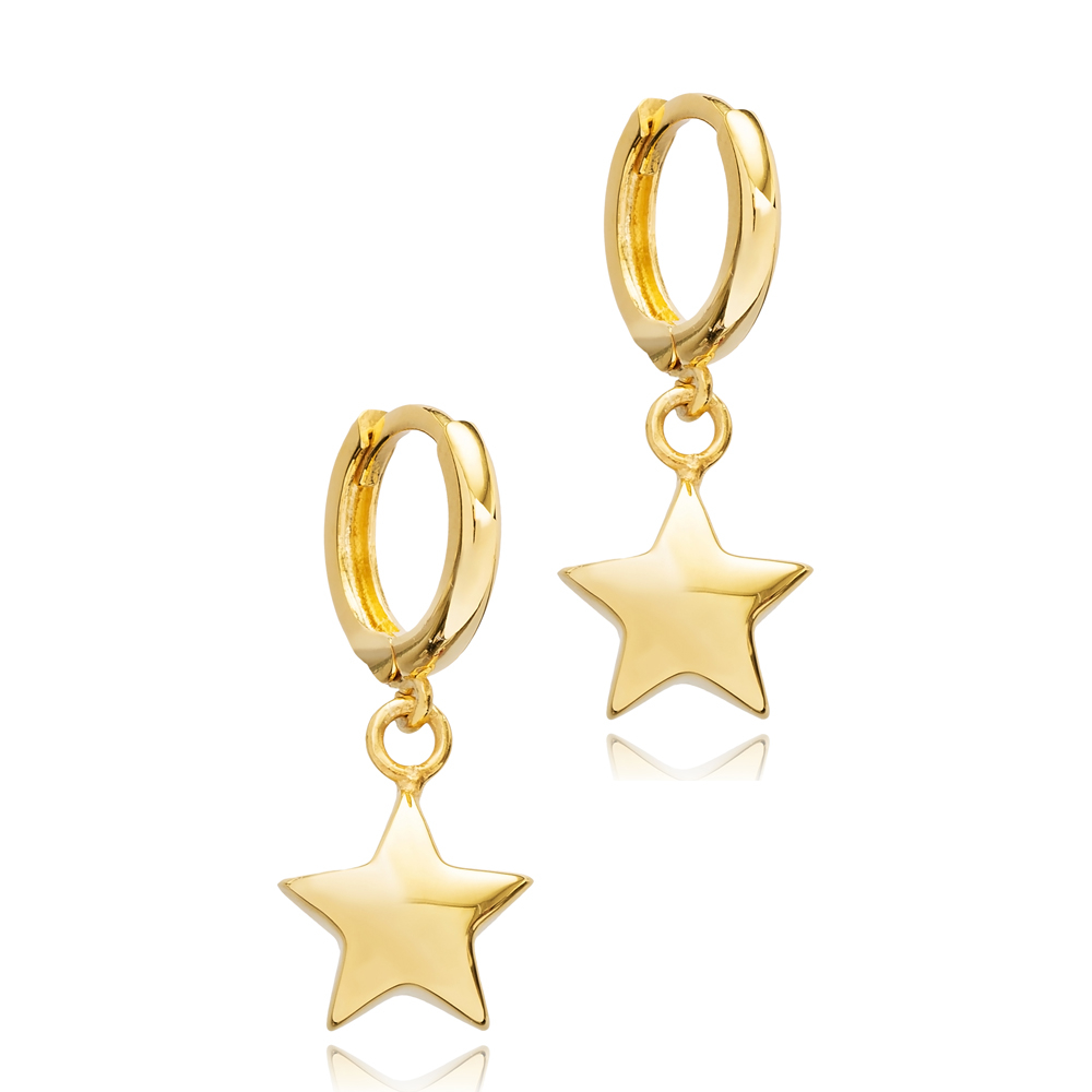 Bubble Star Dangle Earring Silver Jewelry