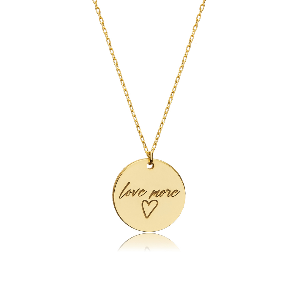 Plain Love Message 925 Charm Necklace