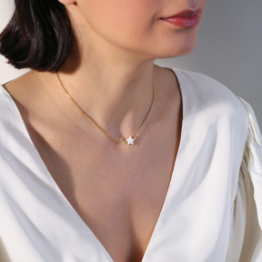 Mother of Pearl Star Design Necklace