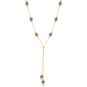 Zultanite Stone Charm Silver Y Necklace