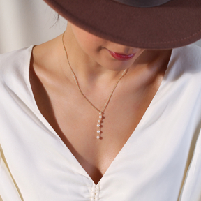 Pearl Turkish Silver Y Necklace Pendant