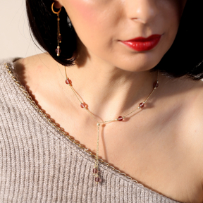 Zultanite Charm Silver Y Necklace