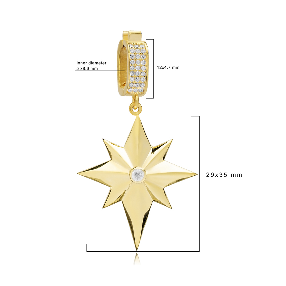 North Star Design CZ Charm for Bangle