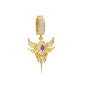 Phoenix Design CZ Ruby Charm for Bangle