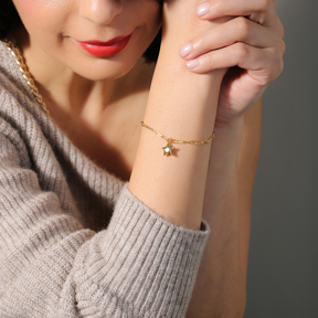 Star Charm Bracelet Silver Jewelry