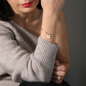 Hole Plain Bracelet 925 Silver Jewelry