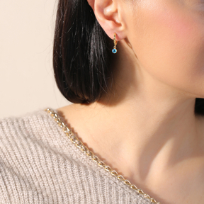 Evil Eye Silver Dangle Earring