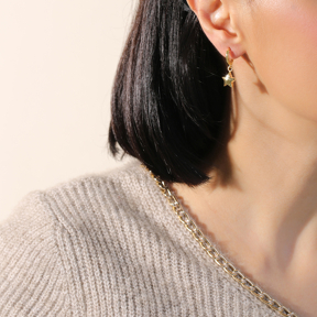 Star Dangle Earring Silver Jewelry