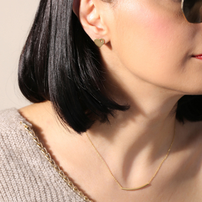 Laser Plain Heart 925 Stud Earrings