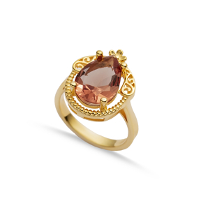 Zultanite Pear Design Cluster 925 Silver Ring