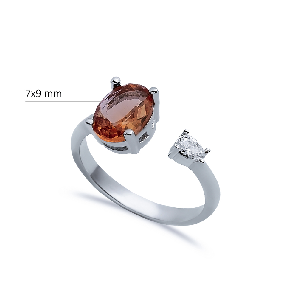 Oval Shape Zultanite Silver Adjustable Ring