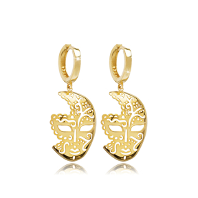 Masquerade Design Plain Dangle Earring