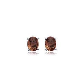Zultanite Oval Shape Silver Stud Earrings
