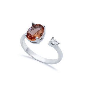 Oval Shape Zultanite Silver Adjustable Ring