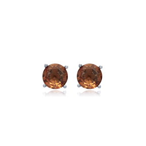 Round Zultanite Silver Stud Earrings