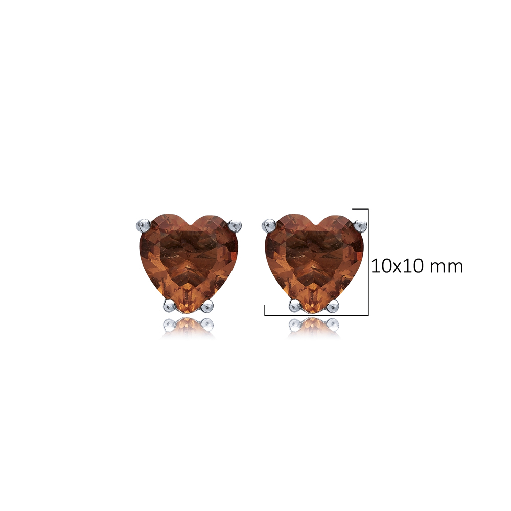 10x10 mm Heart Zultanite Stud Earrings