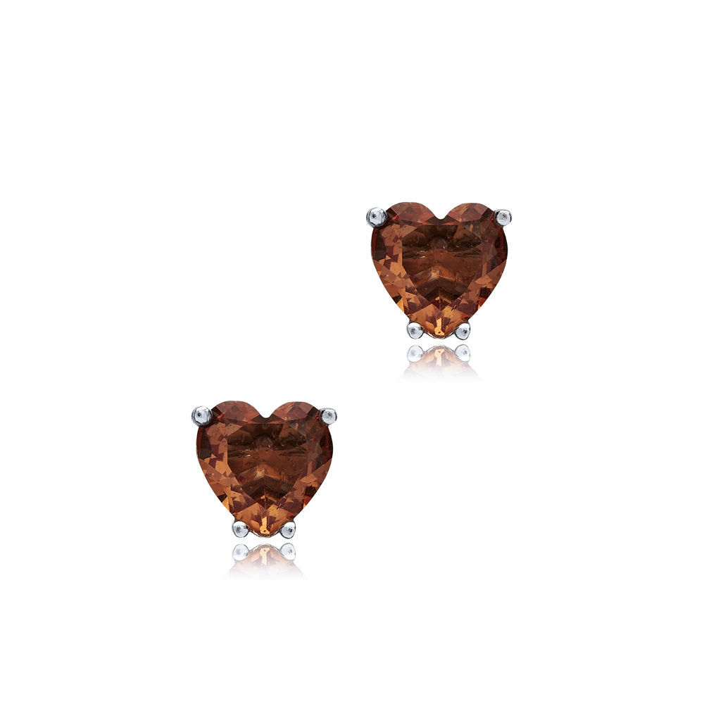 10x10 mm Heart Zultanite Stud Earrings