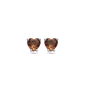 8x8 mm Zultanite Heart Silver Stud Earrings