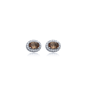 Tiny Oval Zultanite Silver Stud Earrings