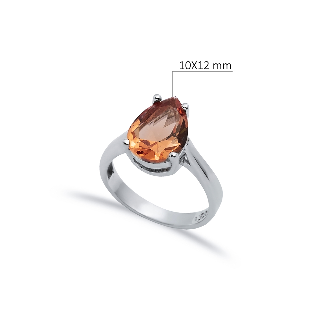 10x12 mm Pear Zultanite 925 Cluster Ring