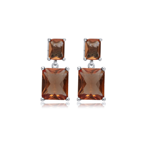 Zultanite Rectangle Cluster Earrings