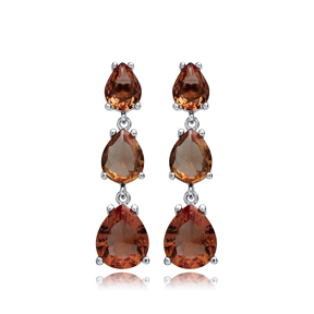 Pear Zultanite Cluster Earrings