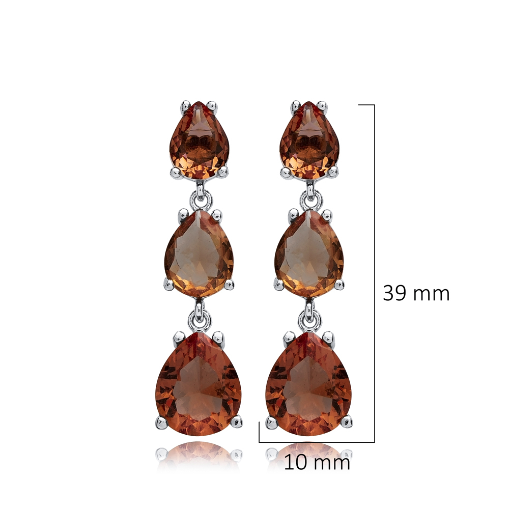 Pear Zultanite Cluster Earrings