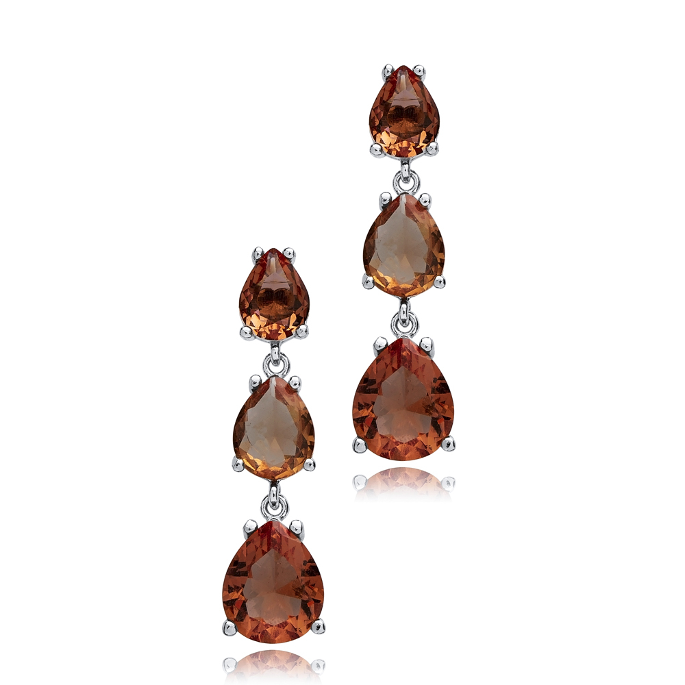 Pear Zultanite Cluster Earrings