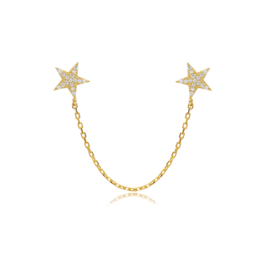 Star Shape CZ Stud Single Earring