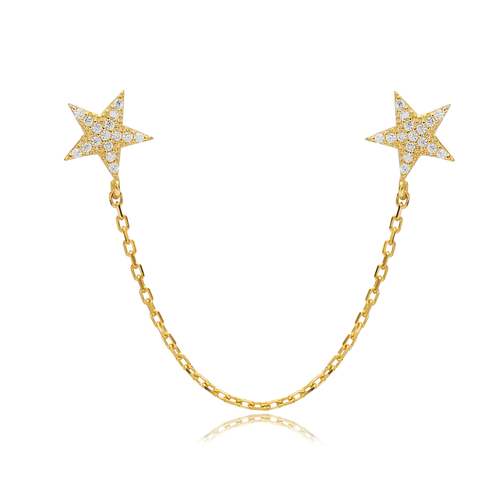 Star Shape CZ Stud Single Earring