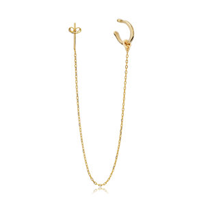 Stud Chain Cartilage Earring 925 Silver